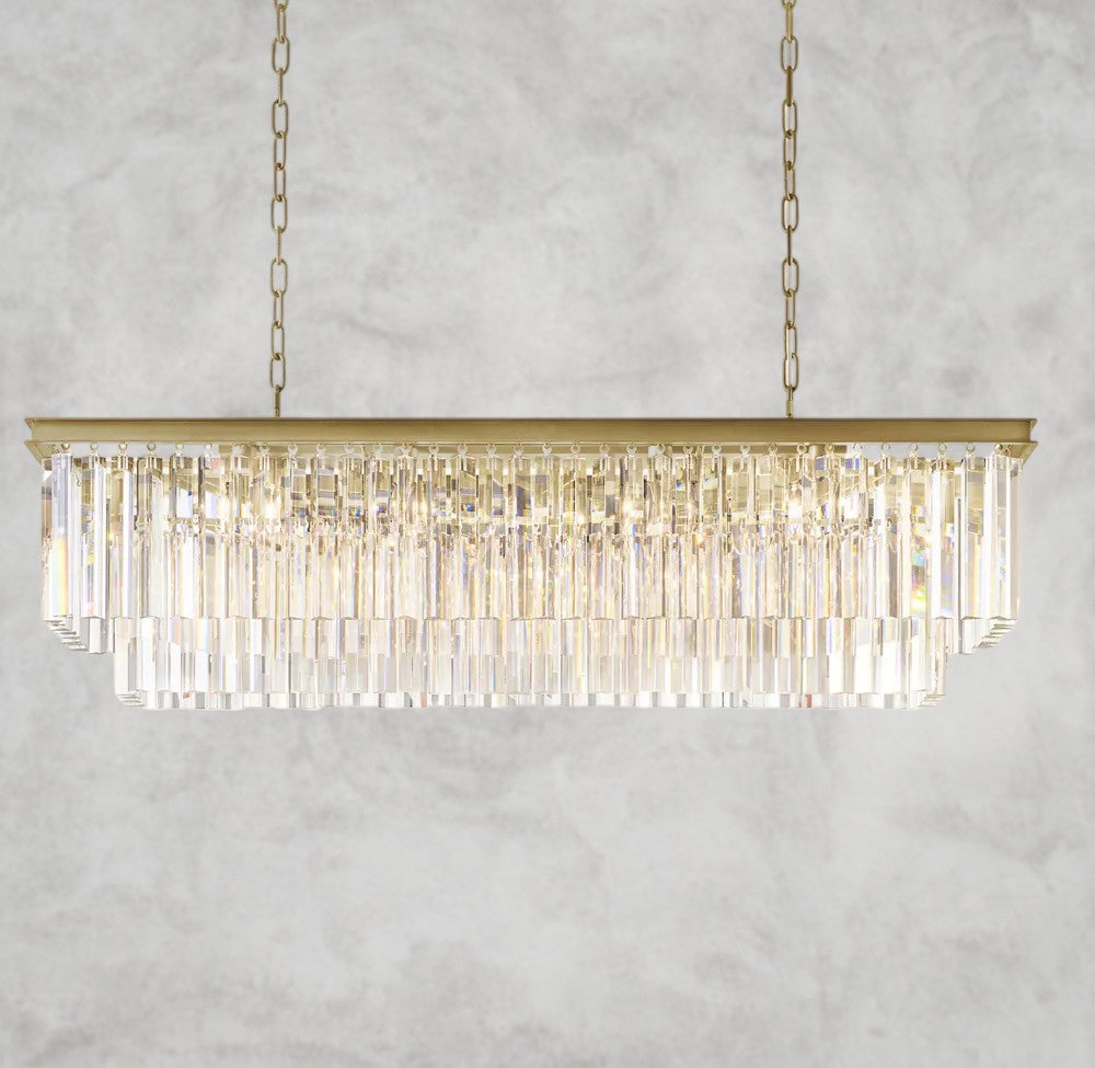 1920S Odeon Rectangular Chandelier 40", 49", 59"